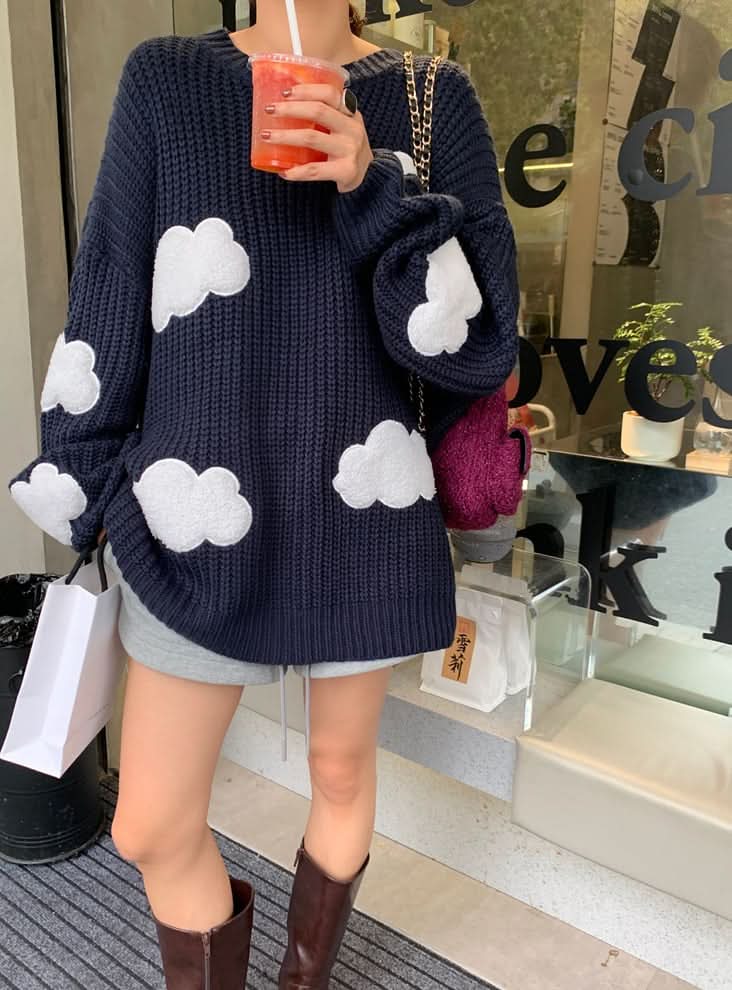 【動画あり】クラウドデザインニットセーター - select store mirror me【動画あり】クラウドデザインニットセーター186803209mirror meselect store mirror me186803209S