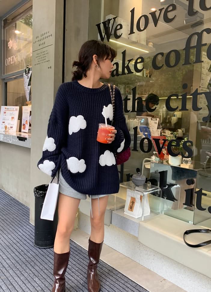 【動画あり】クラウドデザインニットセーター - select store mirror me【動画あり】クラウドデザインニットセーター186803209mirror meselect store mirror me186803209S