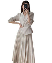 ジャケットセットアップ風プリーツワンピース - select store mirror meジャケットセットアップ風プリーツワンピース188068865mirror meselect store mirror me188068865S