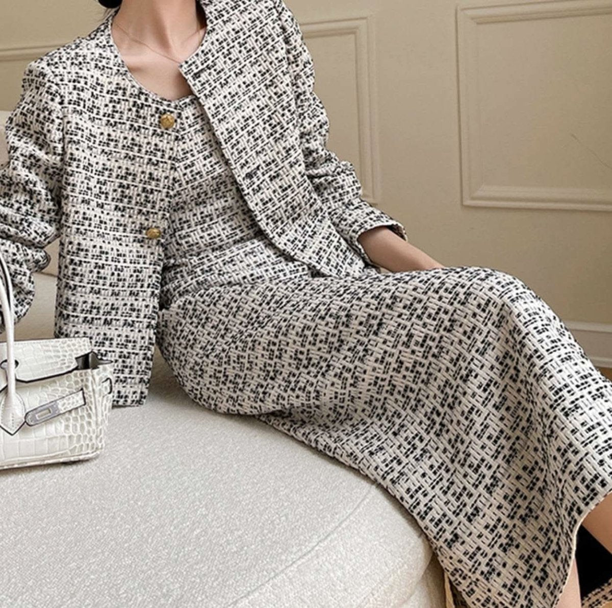 【動画あり】シックグレーツイードワンピースセットアップ - select store mirror me【動画あり】シックグレーツイードワンピースセットアップ188695078mirror meselect store mirror me188695078XS