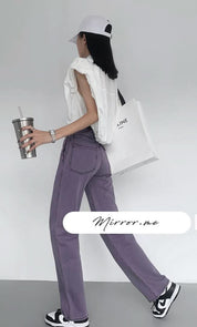 くすみパープルストレートデニムパンツ - select store mirror meくすみパープルストレートデニムパンツ188703111mirror meselect store mirror me188703111S