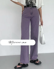 くすみパープルストレートデニムパンツ - select store mirror meくすみパープルストレートデニムパンツ188703111mirror meselect store mirror me188703111S