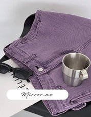 くすみパープルストレートデニムパンツ - select store mirror meくすみパープルストレートデニムパンツ188703111mirror meselect store mirror me188703111S