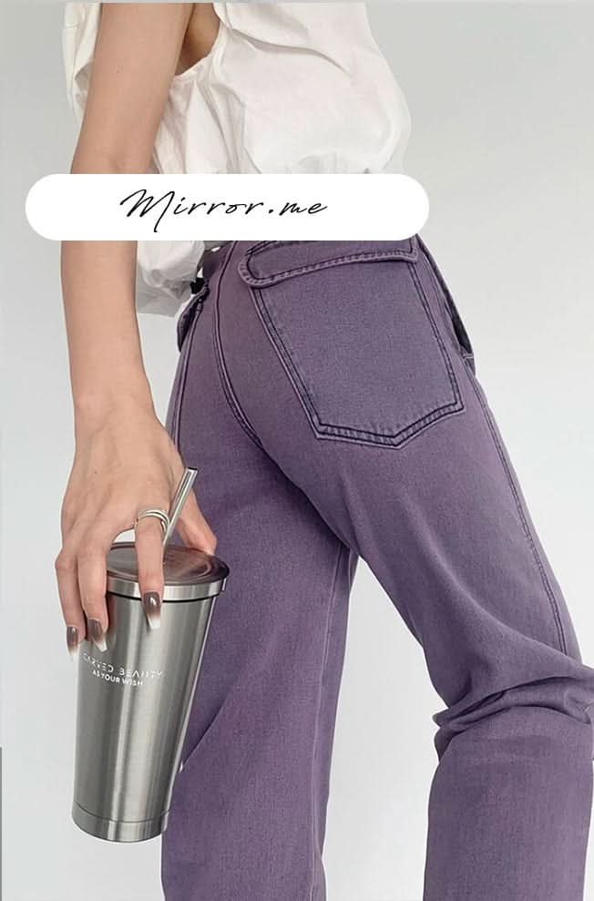 くすみパープルストレートデニムパンツ - select store mirror meくすみパープルストレートデニムパンツ188703111mirror meselect store mirror me188703111S