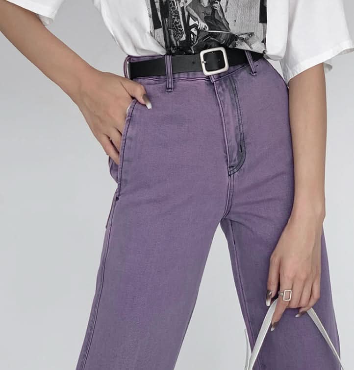 くすみパープルストレートデニムパンツ - select store mirror meくすみパープルストレートデニムパンツ188703111mirror meselect store mirror me188703111S