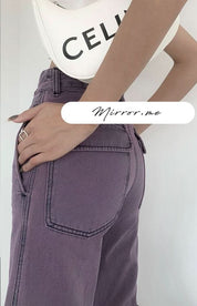 くすみパープルストレートデニムパンツ - select store mirror meくすみパープルストレートデニムパンツ188703111mirror meselect store mirror me188703111S