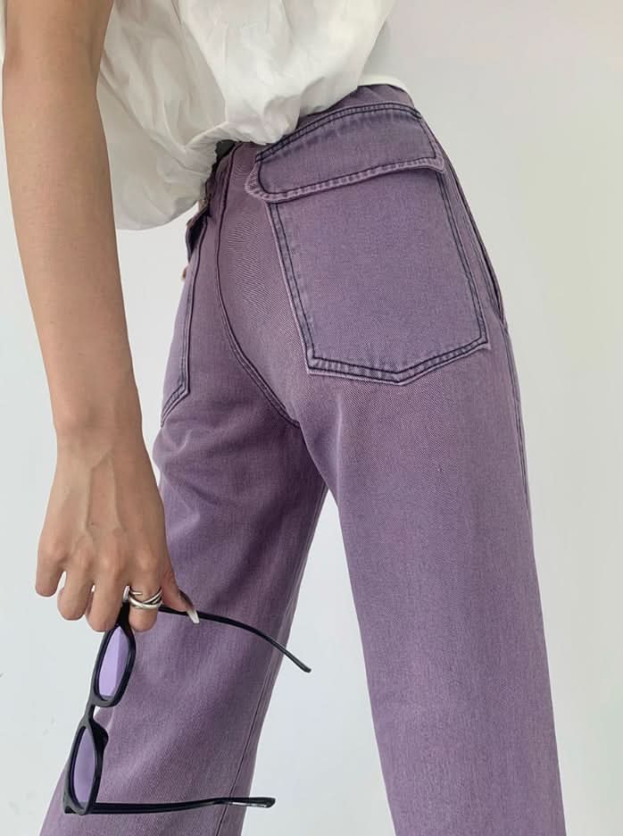 くすみパープルストレートデニムパンツ - select store mirror meくすみパープルストレートデニムパンツ188703111mirror meselect store mirror me188703111S