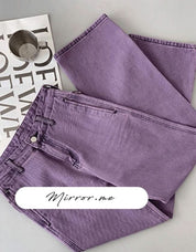 くすみパープルストレートデニムパンツ - select store mirror meくすみパープルストレートデニムパンツ188703111mirror meselect store mirror me188703111S