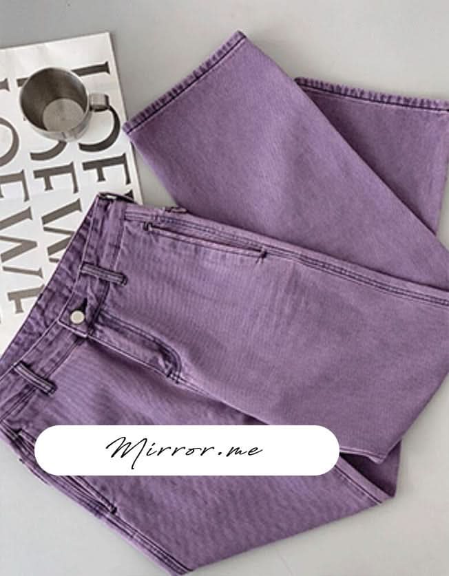 くすみパープルストレートデニムパンツ - select store mirror meくすみパープルストレートデニムパンツ188703111mirror meselect store mirror me188703111S