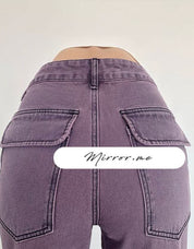 くすみパープルストレートデニムパンツ - select store mirror meくすみパープルストレートデニムパンツ188703111mirror meselect store mirror me188703111S