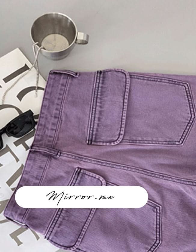 くすみパープルストレートデニムパンツ - select store mirror meくすみパープルストレートデニムパンツ188703111mirror meselect store mirror me188703111S