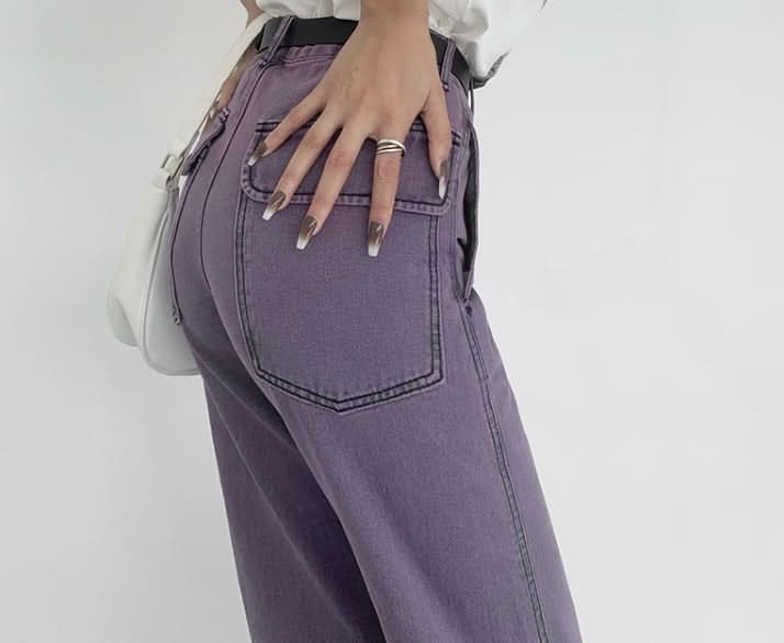 くすみパープルストレートデニムパンツ - select store mirror meくすみパープルストレートデニムパンツ188703111mirror meselect store mirror me188703111S