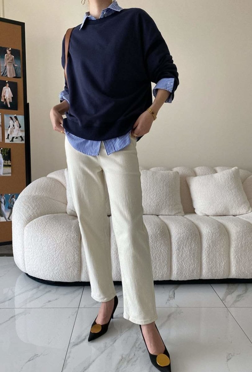 【動画あり】美脚ストレートホワイトデニムパンツ - select store mirror me【動画あり】美脚ストレートホワイトデニムパンツ190813375mirror meselect store mirror me190813375S