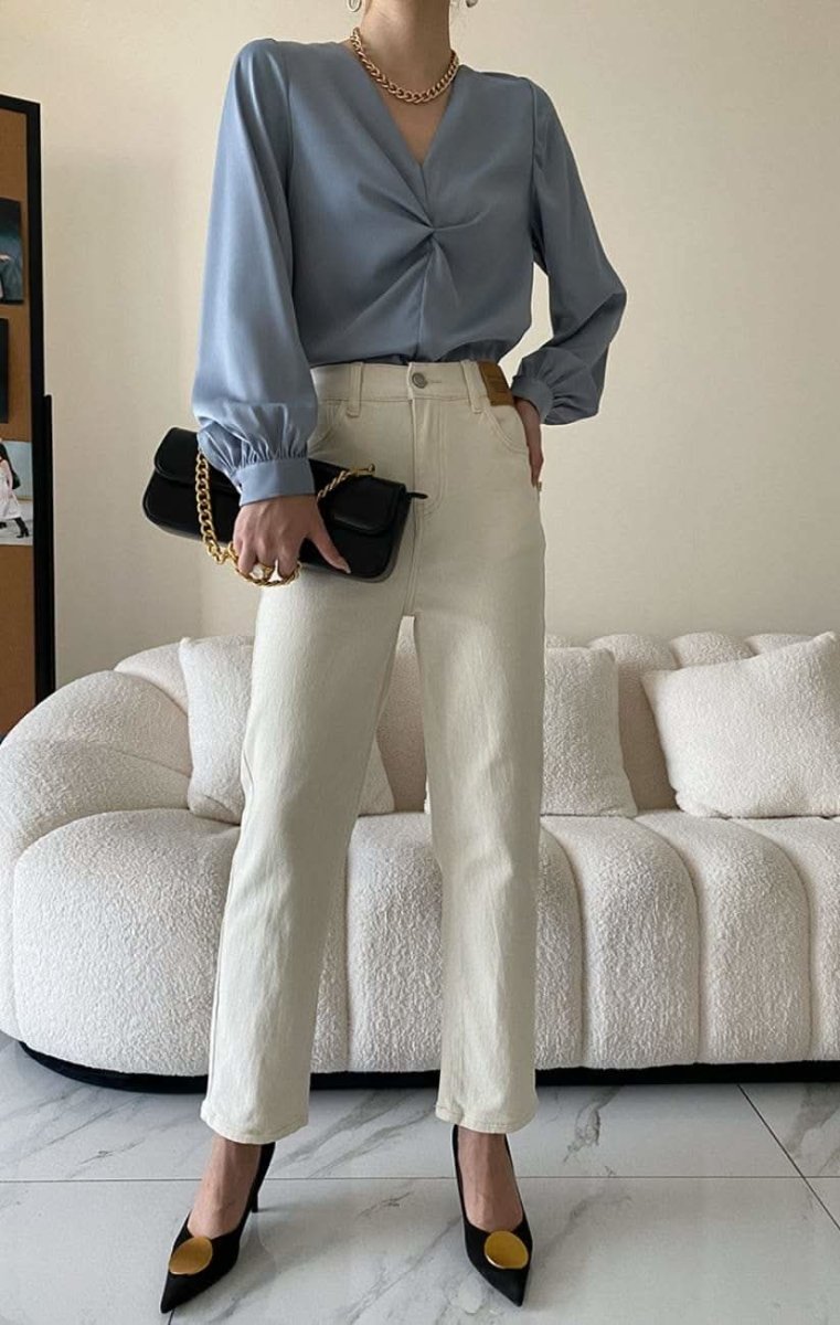 【動画あり】美脚ストレートホワイトデニムパンツ - select store mirror me【動画あり】美脚ストレートホワイトデニムパンツ190813375mirror meselect store mirror me190813375S