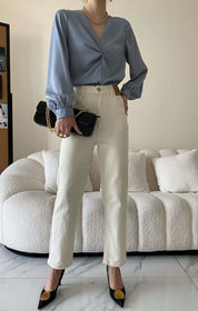 【動画あり】美脚ストレートホワイトデニムパンツ - select store mirror me【動画あり】美脚ストレートホワイトデニムパンツ190813375mirror meselect store mirror me190813375S