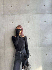 <インスタグラマー様ご愛用>変形デザインネックオープントップス - select store mirror me<インスタグラマー様ご愛用>変形デザインネックオープントップス194864611mirror meselect store mirror me194864611S