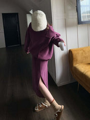 【動画あり】パープルスウェットスリットスカートセットアップ - select store mirror me【動画あり】パープルスウェットスリットスカートセットアップ195721319mirror meselect store mirror me195721319S