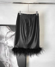 【レア】本革&リアルフェザーモードスカートセットアップ - select store mirror me【レア】本革&リアルフェザーモードスカートセットアップ195729000mirror meselect store mirror me195729000S