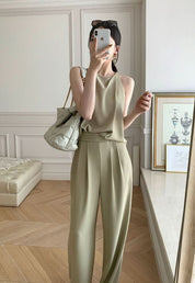 ノースリーブタックパンツセットアップ - select store mirror meノースリーブタックパンツセットアップ198875746mirror meselect store mirror me198875746S