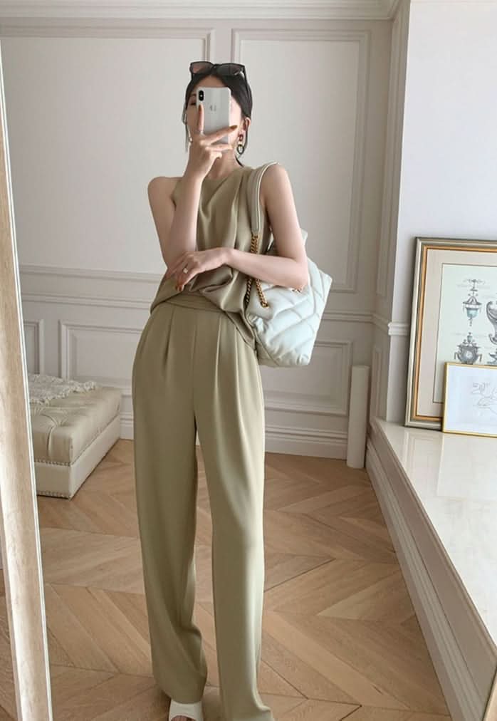 ノースリーブタックパンツセットアップ - select store mirror meノースリーブタックパンツセットアップ198875746mirror meselect store mirror me198875746S