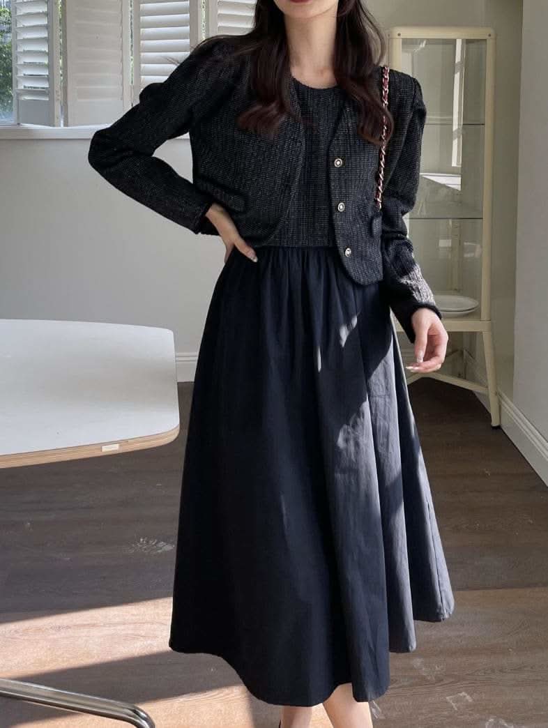 【動画あり】ブラックツイードワンピース&ジャケットセットアップ - select store mirror me【動画あり】ブラックツイードワンピース&ジャケットセットアップ199275186mirror meselect store mirror me199275186S