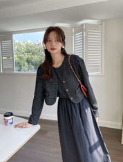 【動画あり】ブラックツイードワンピース&ジャケットセットアップ - select store mirror me【動画あり】ブラックツイードワンピース&ジャケットセットアップ199275186mirror meselect store mirror me199275186S