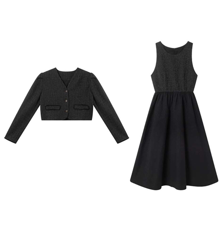 【動画あり】ブラックツイードワンピース&ジャケットセットアップ - select store mirror me【動画あり】ブラックツイードワンピース&ジャケットセットアップ199275186mirror meselect store mirror me199275186S