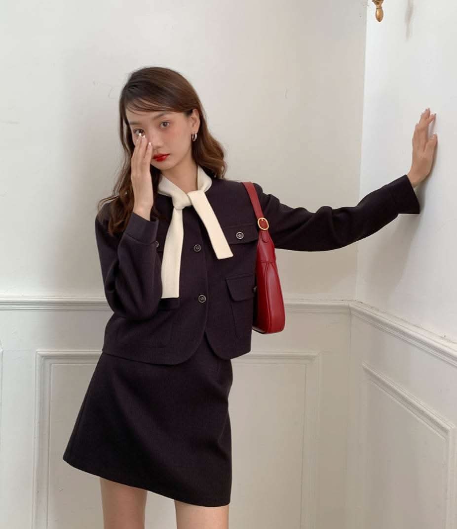 【動画あり】バイカラーストレートミニスカートセットアップ - select store mirror me【動画あり】バイカラーストレートミニスカートセットアップ199279654mirror meselect store mirror me199279654XS