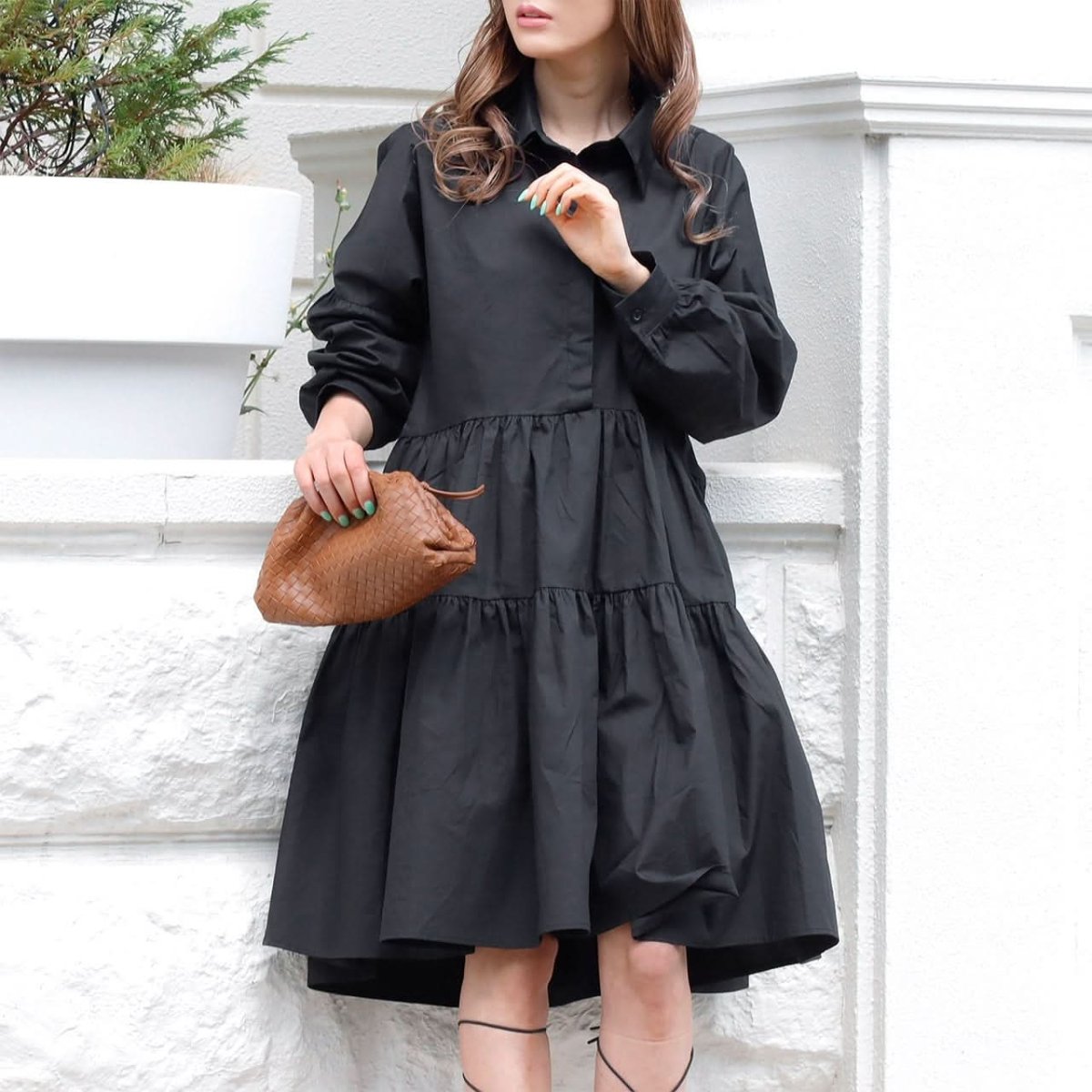 【動画あり】ティアードデザイン長袖シャツワンピース 2色展開 - select store mirror me【動画あり】ティアードデザイン長袖シャツワンピース 2色展開101002539mirror meselect store mirror me101002539ホワイト