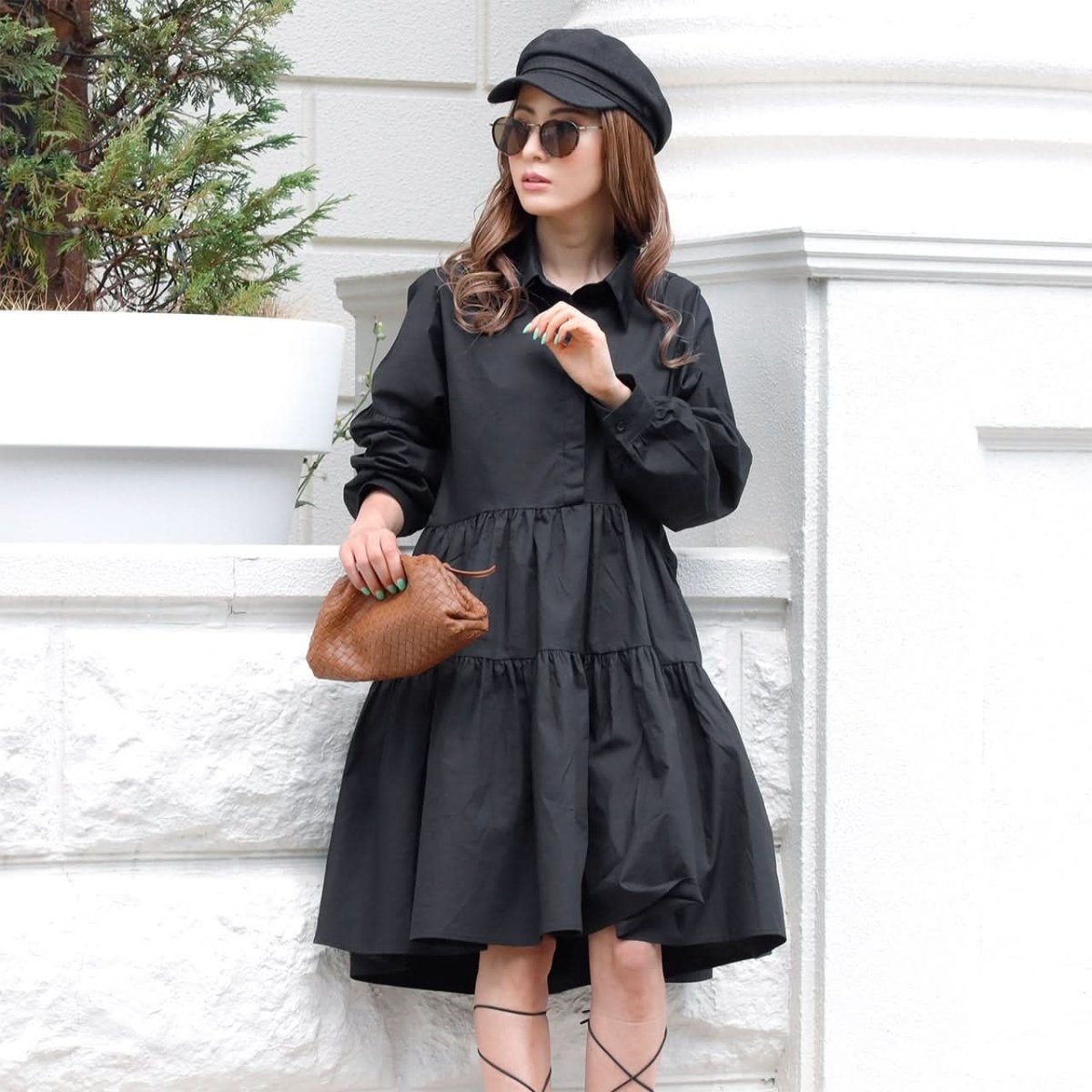 【動画あり】ティアードデザイン長袖シャツワンピース 2色展開 - select store mirror me【動画あり】ティアードデザイン長袖シャツワンピース 2色展開101002539mirror meselect store mirror me101002539ホワイト