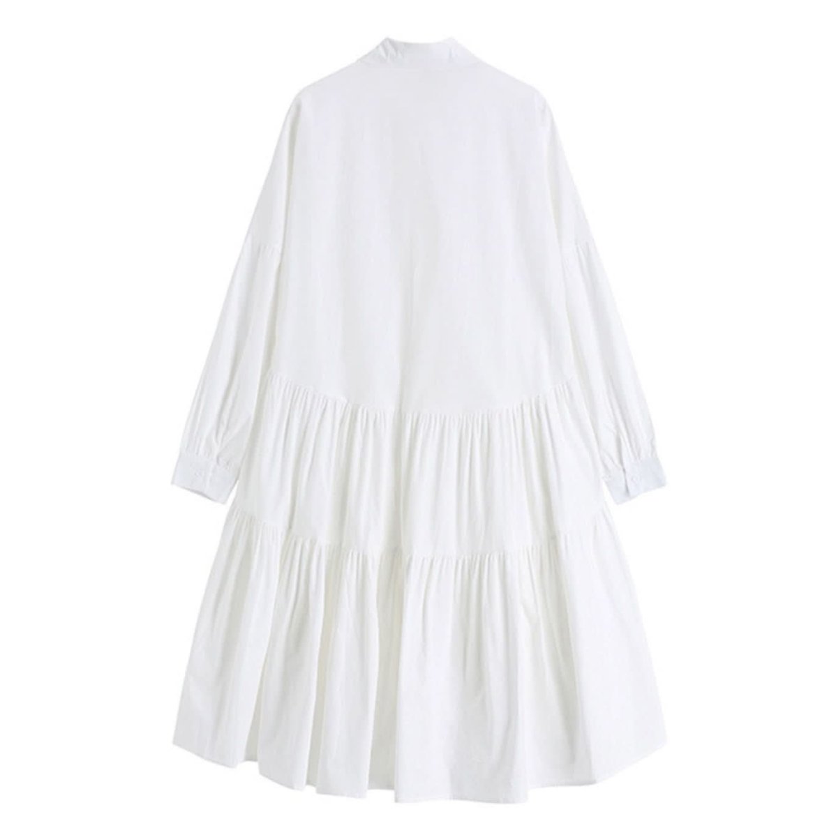 【動画あり】ティアードデザイン長袖シャツワンピース 2色展開 - select store mirror me【動画あり】ティアードデザイン長袖シャツワンピース 2色展開101002539mirror meselect store mirror me101002539ホワイト