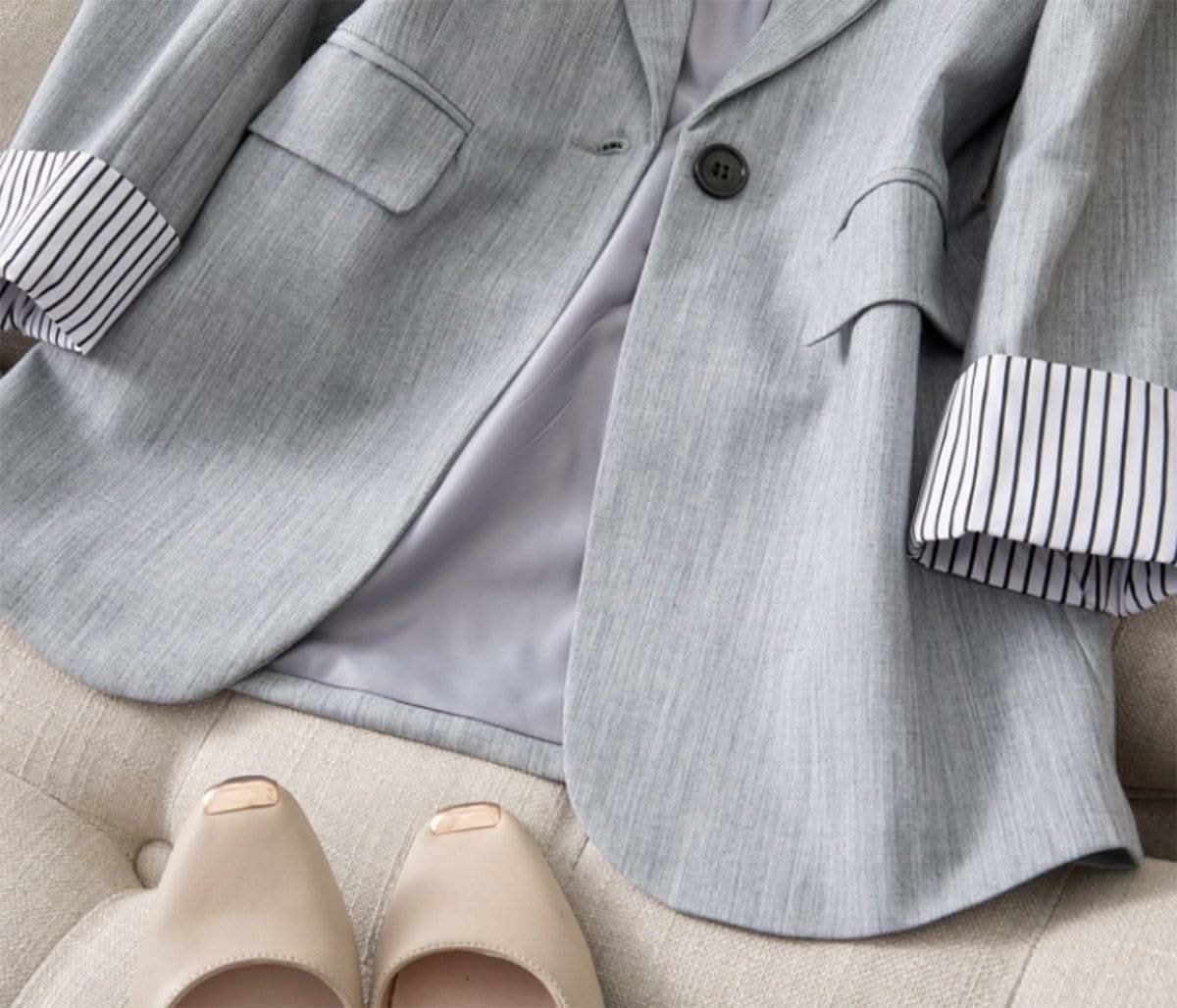 切り返し袖ストライプ美ラインジャケット 2色展開 - select store mirror me切り返し袖ストライプ美ラインジャケット 2色展開103552515mirror meselect store mirror me103552515ベージュ S