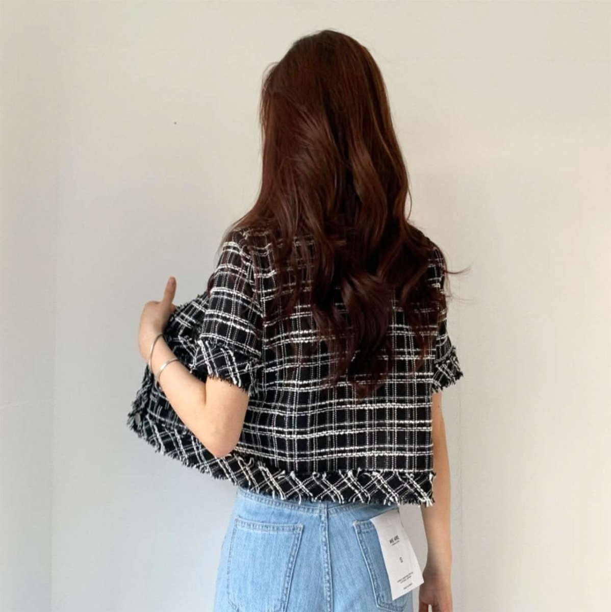 フリンジツイード上品半袖ジャケット 2色展開 - select store mirror meフリンジツイード上品半袖ジャケット 2色展開109582183mirror meselect store mirror me109582183ホワイト