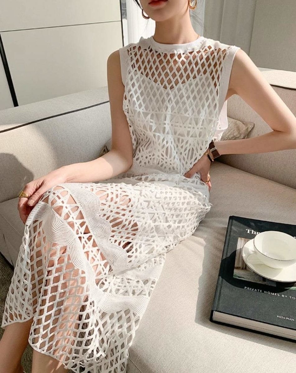 【殿堂入り】【動画あり】幾何学模様デザインミックスレースワンピース 2点セット - select store mirror me【殿堂入り】【動画あり】幾何学模様デザインミックスレースワンピース 2点セット123933511mirror meselect store mirror me123933511S