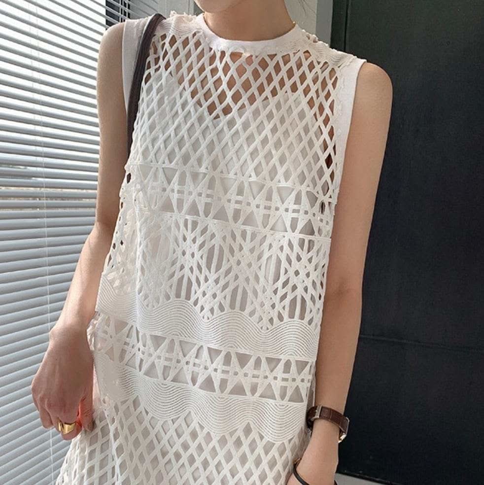 【殿堂入り】【動画あり】幾何学模様デザインミックスレースワンピース 2点セット - select store mirror me【殿堂入り】【動画あり】幾何学模様デザインミックスレースワンピース 2点セット123933511mirror meselect store mirror me123933511S