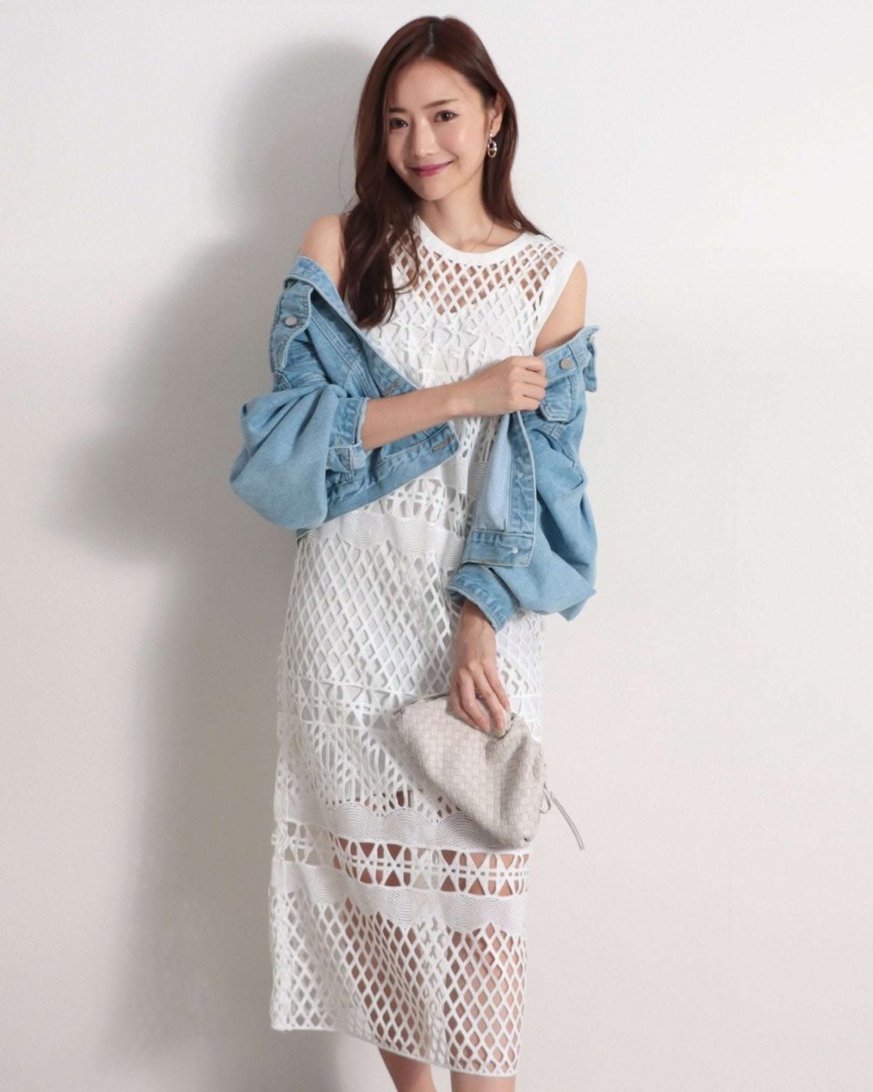 【殿堂入り】【動画あり】幾何学模様デザインミックスレースワンピース 2点セット - select store mirror me【殿堂入り】【動画あり】幾何学模様デザインミックスレースワンピース 2点セット123933511mirror meselect store mirror me123933511S