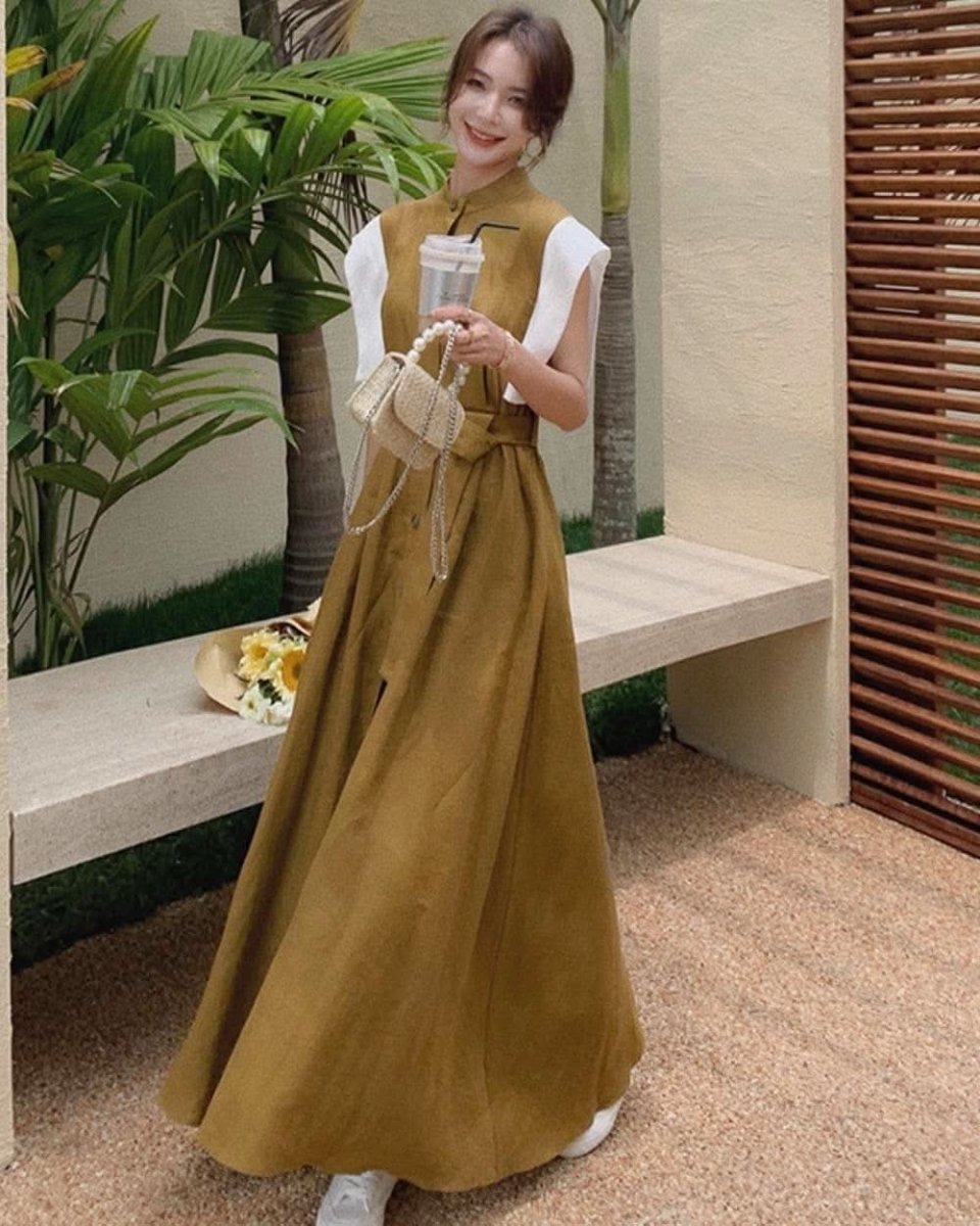 【動画あり】デザインスリーブ切り替えノーカラーワンピース 2色展開 - select store mirror me【動画あり】デザインスリーブ切り替えノーカラーワンピース 2色展開128835938mirror meselect store mirror me128835938ベージュ S