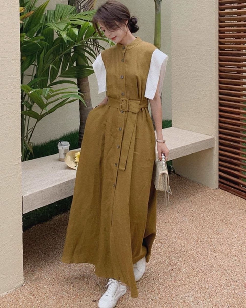 【動画あり】デザインスリーブ切り替えノーカラーワンピース 2色展開 - select store mirror me【動画あり】デザインスリーブ切り替えノーカラーワンピース 2色展開128835938mirror meselect store mirror me128835938ベージュ S