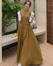 【動画あり】デザインスリーブ切り替えノーカラーワンピース 2色展開 - select store mirror me【動画あり】デザインスリーブ切り替えノーカラーワンピース 2色展開128835938mirror meselect store mirror me128835938ベージュ S