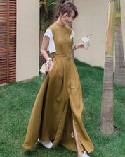 【動画あり】デザインスリーブ切り替えノーカラーワンピース 2色展開 - select store mirror me【動画あり】デザインスリーブ切り替えノーカラーワンピース 2色展開128835938mirror meselect store mirror me128835938ベージュ S