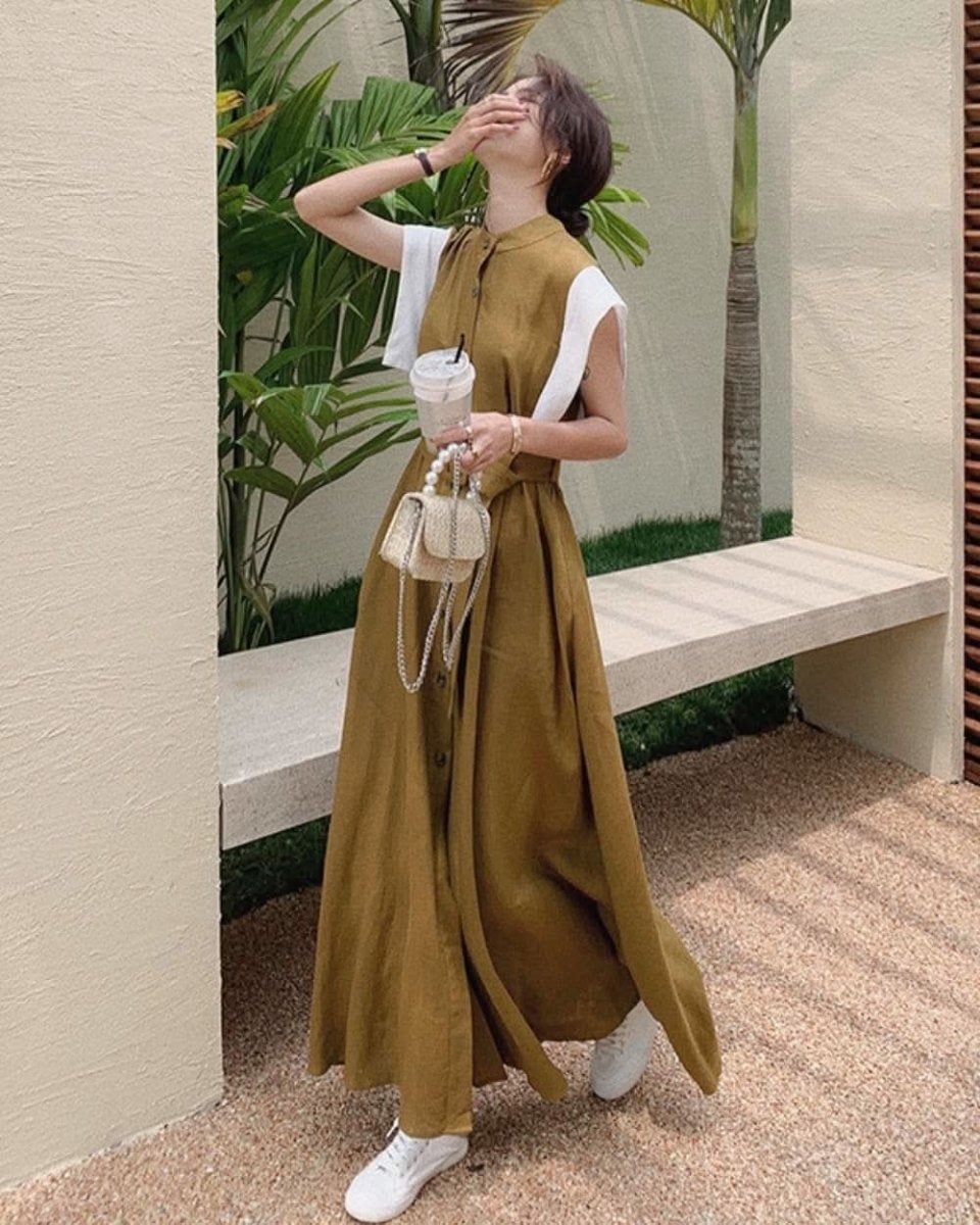 【動画あり】デザインスリーブ切り替えノーカラーワンピース 2色展開 - select store mirror me【動画あり】デザインスリーブ切り替えノーカラーワンピース 2色展開128835938mirror meselect store mirror me128835938ベージュ S