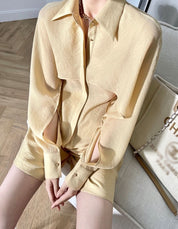 上質特殊デザインシャツ&パンツセットアップ 2色展開 - select store mirror me上質特殊デザインシャツ&パンツセットアップ 2色展開130091933mirror meselect store mirror me130091933イエロー S