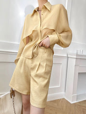 上質特殊デザインシャツ&パンツセットアップ 2色展開 - select store mirror me上質特殊デザインシャツ&パンツセットアップ 2色展開130091933mirror meselect store mirror me130091933イエロー S