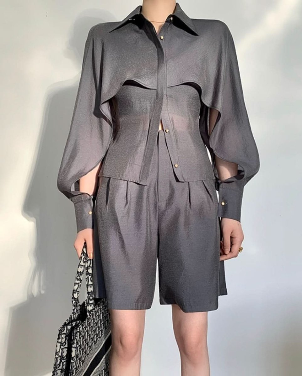 上質特殊デザインシャツ&パンツセットアップ 2色展開 - select store mirror me上質特殊デザインシャツ&パンツセットアップ 2色展開130091933mirror meselect store mirror me130091933イエロー S