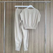 フレンチスリーブトップス&ジョガーパンツセットアップ 2色展開 - select store mirror meフレンチスリーブトップス&ジョガーパンツセットアップ 2色展開140550752mirror meselect store mirror me140550752ベージュ S