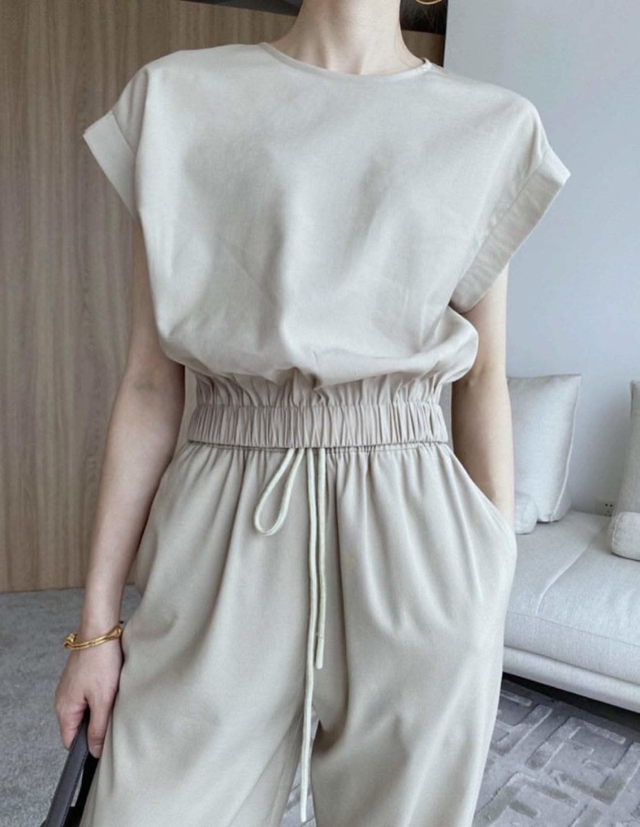 フレンチスリーブトップス&ジョガーパンツセットアップ 2色展開 - select store mirror meフレンチスリーブトップス&ジョガーパンツセットアップ 2色展開140550752mirror meselect store mirror me140550752ベージュ S