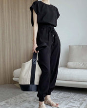 フレンチスリーブトップス&ジョガーパンツセットアップ 2色展開 - select store mirror meフレンチスリーブトップス&ジョガーパンツセットアップ 2色展開140550752mirror meselect store mirror me140550752ベージュ S