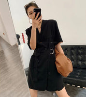 ダブルブレスト半袖ロングジャケット 2色展開 - select store mirror meダブルブレスト半袖ロングジャケット 2色展開144257423mirror meselect store mirror me144257423ホワイト S