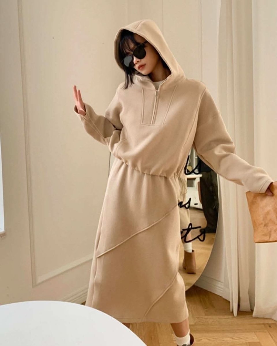 フードパーカー&デザインスカートセットアップ 2色展開 - select store mirror meフードパーカー&デザインスカートセットアップ 2色展開147033818mirror meselect store mirror me147033818ベージュ M