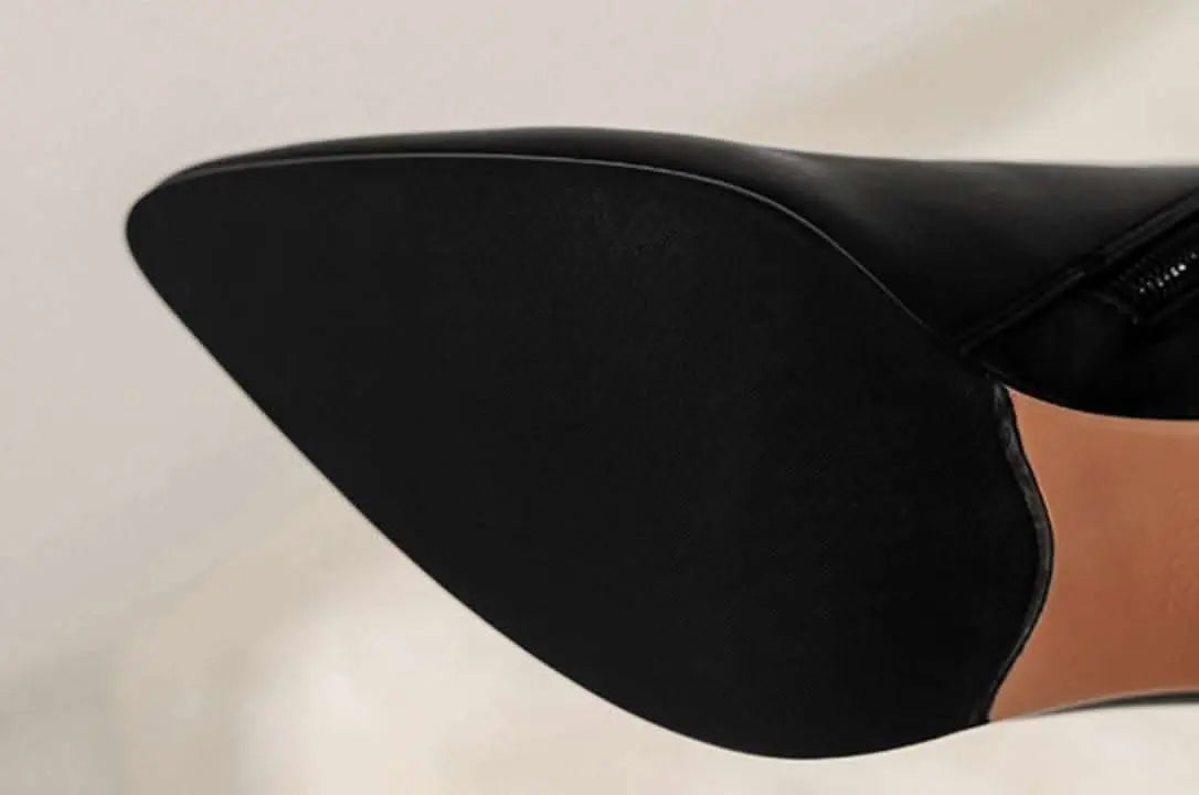 【本革】【動画あり】切り替えアシンメトリーブラックロングブーツ 2種展開 mirror me